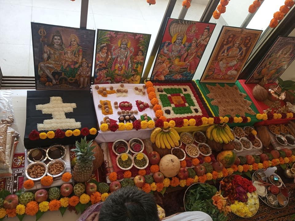 Spiritual atmosphere during sacred rituals